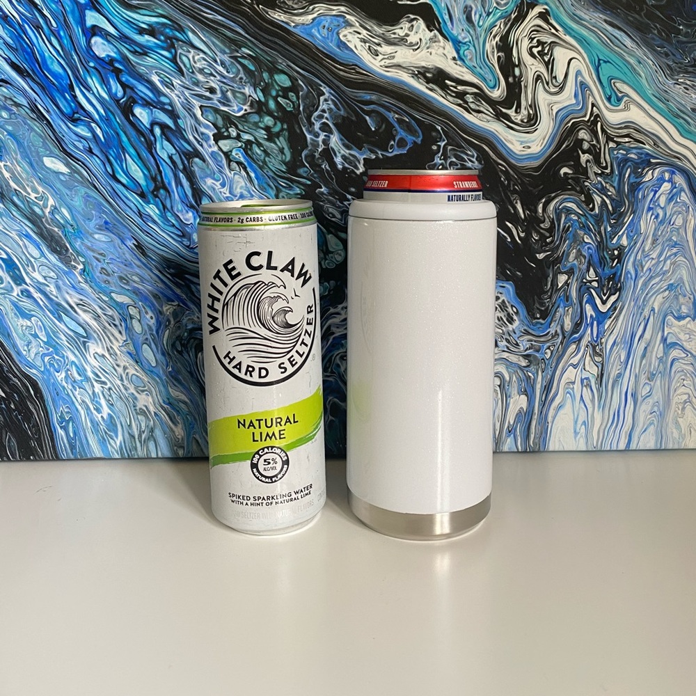 Stainless steel skinny can koozie white claw - Picture 6 of 6